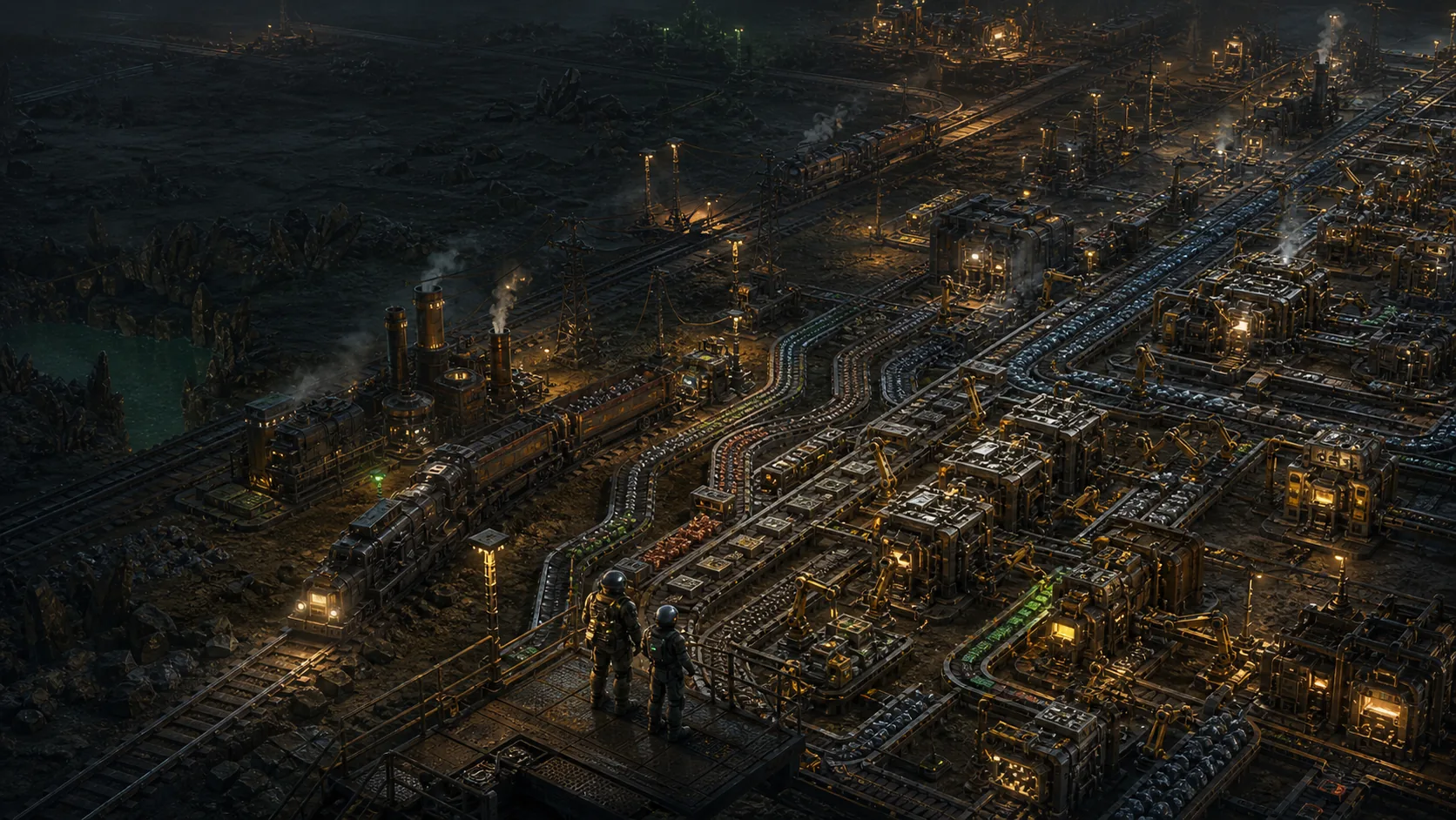 Automatisierte Fabrik und Logistik in Factorio