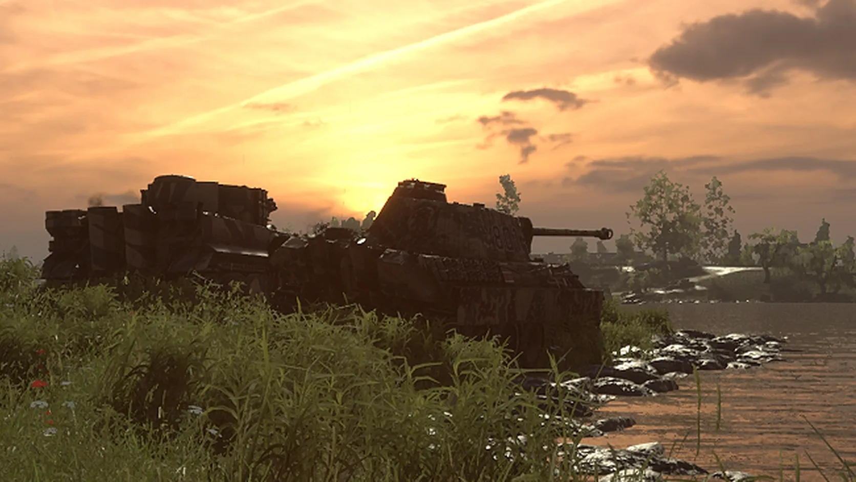 Panzerverband im warmen Abendlicht in Hell Let Loose