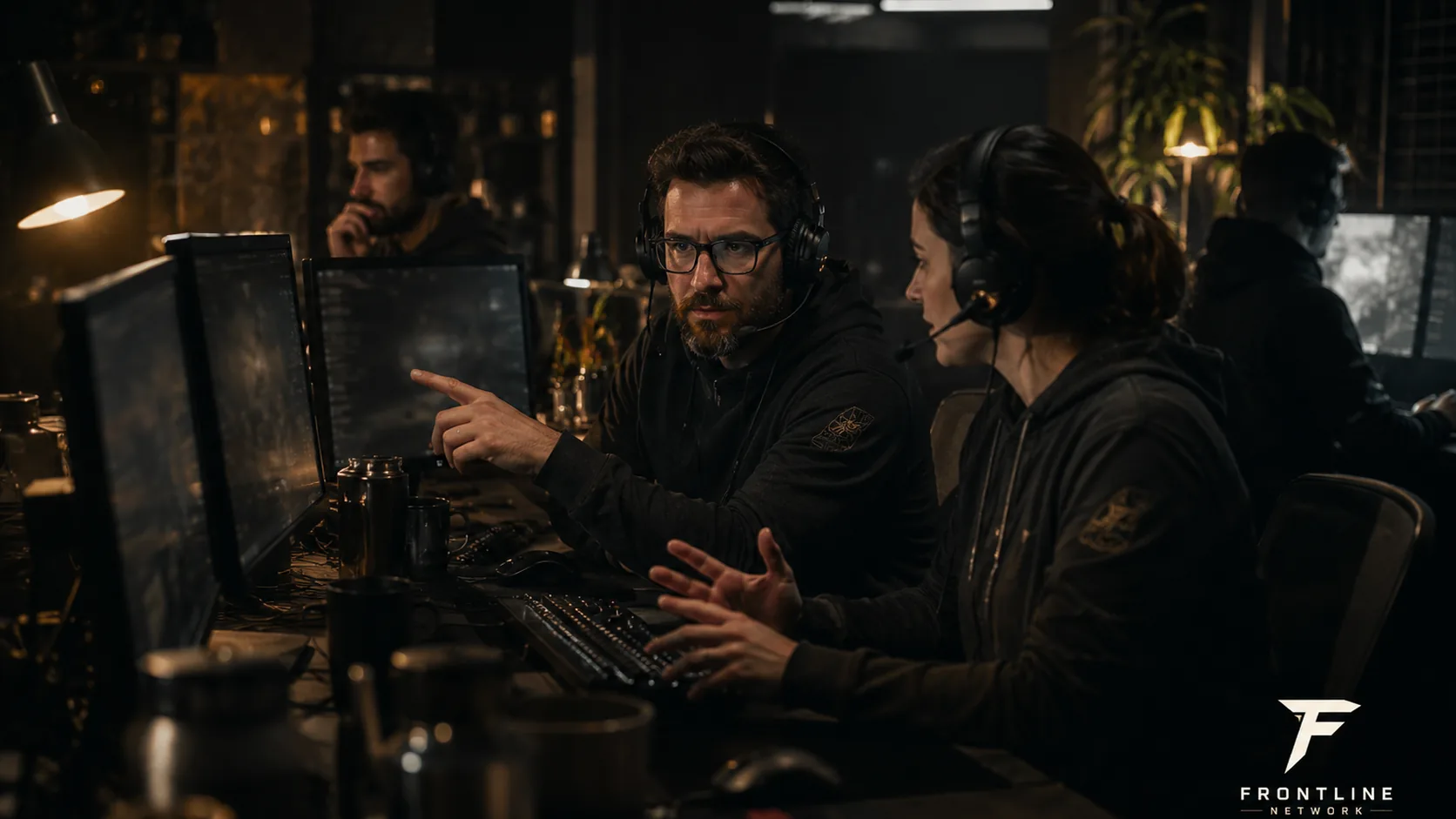 Frontline-Team analysiert gemeinsam einen technischen Vorgang