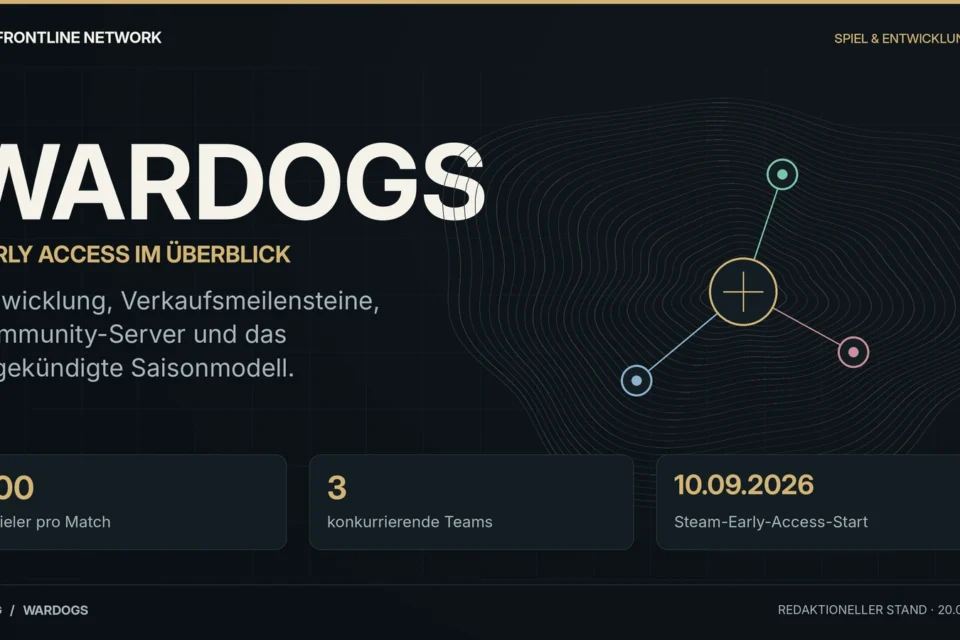 WARDOGS im Überblick: Entwicklung, Community-Server und Reset