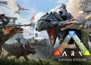 ARK Survival Evolved Spielwelt mit Dinosauriern